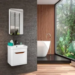 [LOT/00069] کابین روشویی لوتوس فول ست shell شل سفید