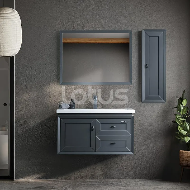 [LOT/00087] کابین روشویی لوتوس فول ست رویالROYAL 800 سفید با باکس
