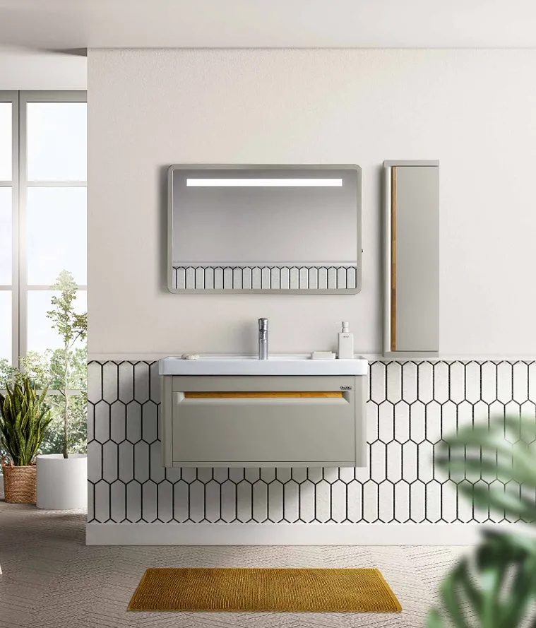 [LOT/00142] کابین روشویی لوتوس فول ست مدل مونت بلانس سفید900montlanc