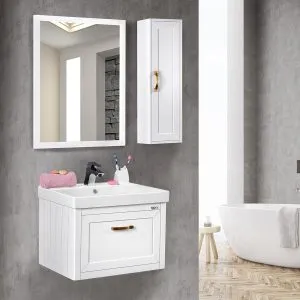 [LOT/00110] کابین روشویی لوتوس فول ست مدل kenya کنیا600 سفید
