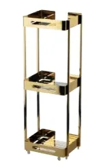 [SMA/00002] استند 1003 زمینی 3 طبقه استیل رنگ طلایی Defns Banyo تُرک