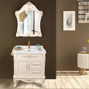 [LOT/00180] کابین روشویی لوتوس فول ست کلاسیک 700مدل هرمس رنگ کرم