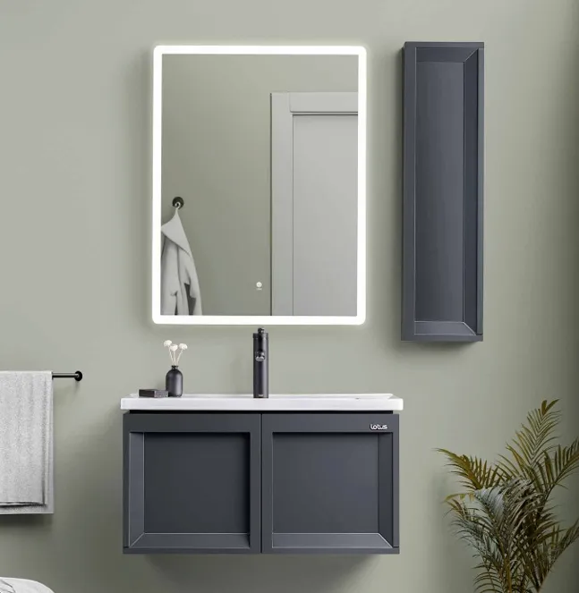[LOT/00194] کابین روشویی لوتوس مانارولا 800(سنگ+کابین+آینه) رنگ سفید