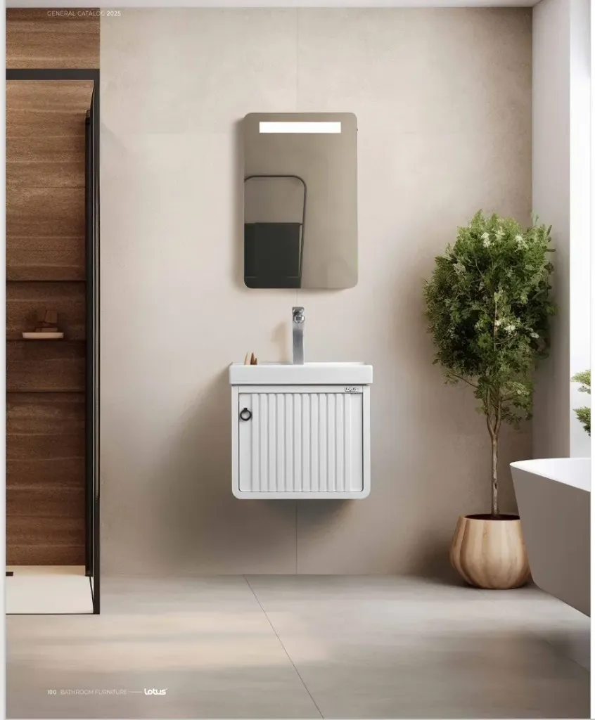 [LOT/00124] کابین روشویی لوتوس فول ست مدل ارکا orka -500 سفید