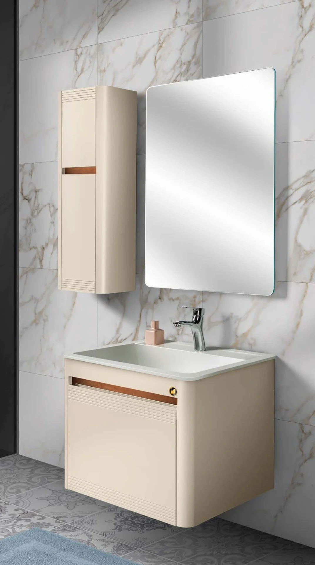 [PAL/00043] کابین روشویی پالت مدل p3026 رنگ کرم