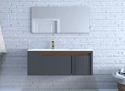 [PAL/00033] کابین روشویی پالت مدل p-148(کابین+کاسه+آینه) رنگ عدسی