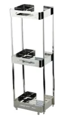 [SMA/00004] استند 1003 زمینی 3 طبقه استیل رنگ کروم Defns Banyo تُرک