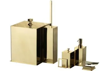 [SMA/00061] ست 6 پارچه لوکا اسمارت (سطل +جا مایع +جا مسواک+...)رنگ طلایی