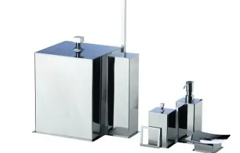[SMA/00062] ست 6 پارچه لوکا اسمارت (سطل +جا مایع +جا مسواک+...)رنگ کروم