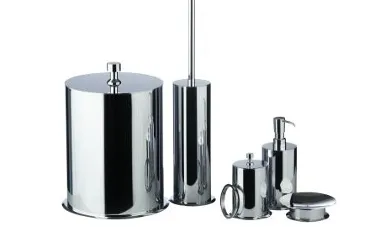 [SMA/00065] ست 6 پارچه میموزیا اسمارت (سطل +جا مایع +جا مسواک+...)رنگ کروم